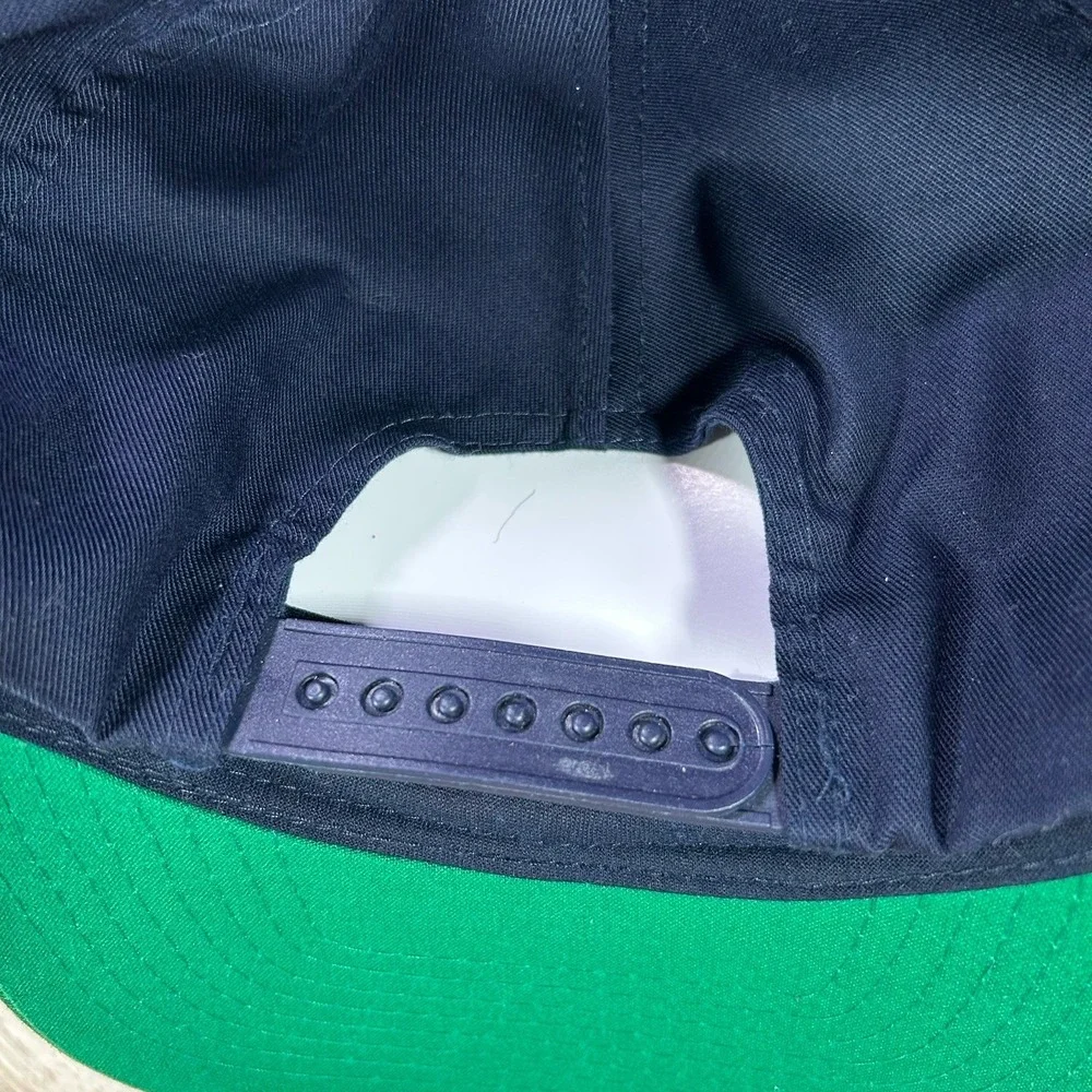 VTG Notre Dame Fighting Irish Snapback Hat Twins Enterprise Blue Green Cap - Picture 2 of 10